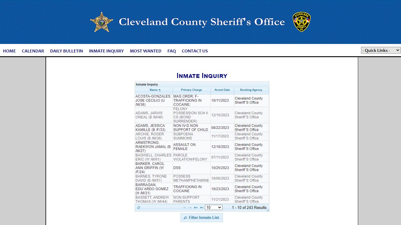 Cleveland County Sheriff Office P2C